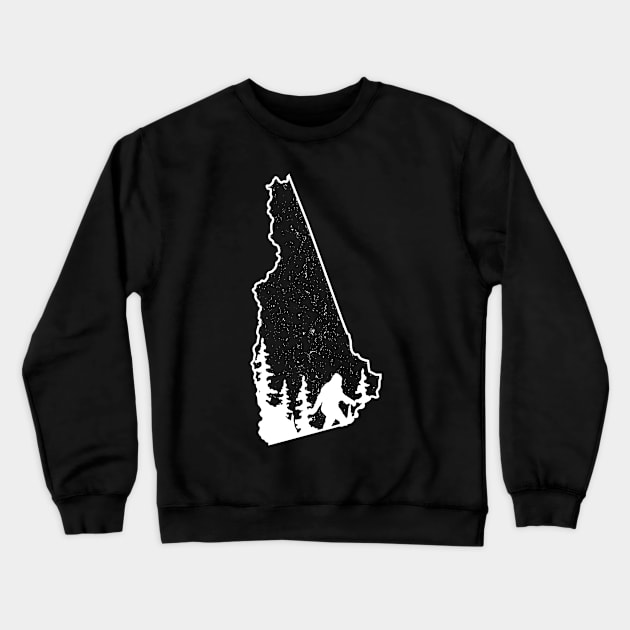 New Hampshire Bigfoot Gift Crewneck Sweatshirt by Tesszero